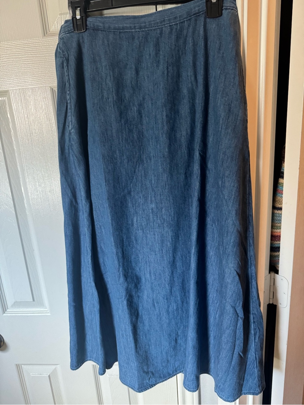 GAP Denim Maxi Skirt in Blue